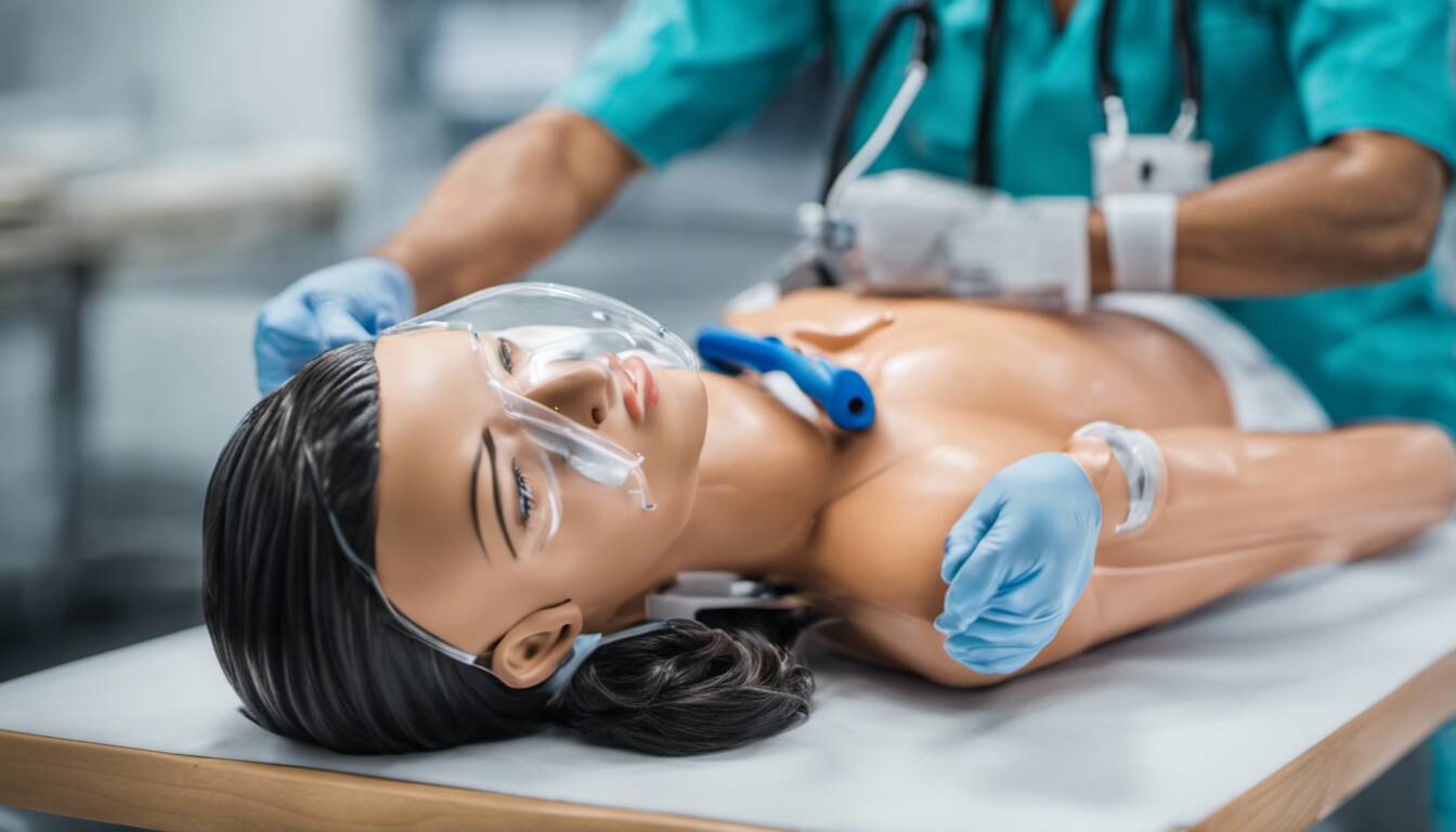 CPR training on Rescue Anne CPR Doll